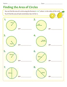 Finding the Area of Circles