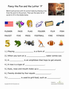 Words That Begin With "F"