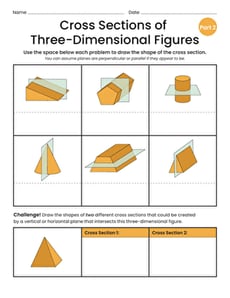 Cross Sections of Three-Dimensional Figures: Part 2