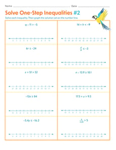 Solve One-Step Inequalities #2