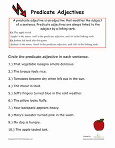 Predicate Adjectives