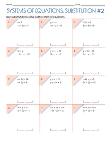 Systems of Equations: Substitution #2