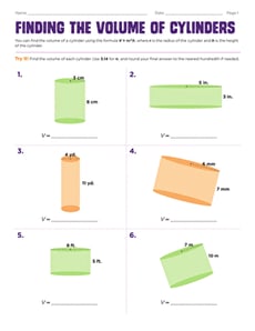 Finding the Volume of Cylinders