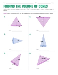 Finding the Volume of Cones