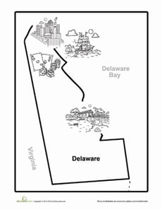 Map of Delaware