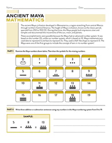 Ancient Maya Mathematics