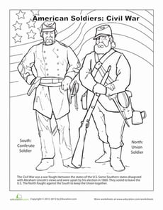 Civil War Coloring Page