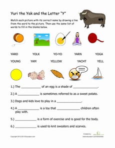 Words That Begin with "Y"