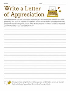 Write a Letter of Appreciation