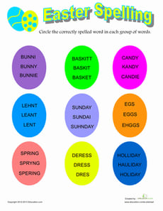 Easter Spelling