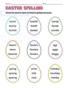 Easter Spelling