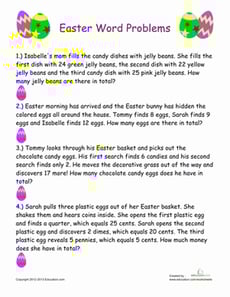 Word Problems for Easter!