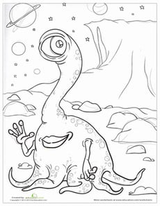 Alien Coloring Page
