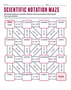 Scientific Notation Maze