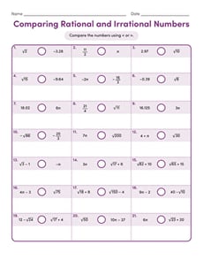 Comparing Rational and Irrational Numbers