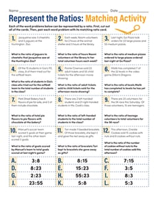 Represent the Ratios: Matching Activity