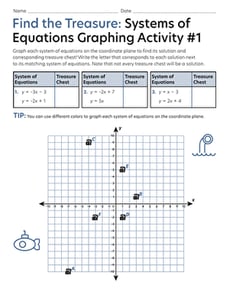 Find the Treasure: Systems of Equations Graphing Activity #1