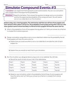 Simulate Compound Events #3