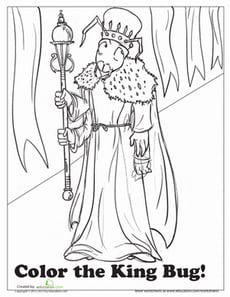 King Bug Coloring Page