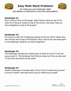 Simple Math Word Problems