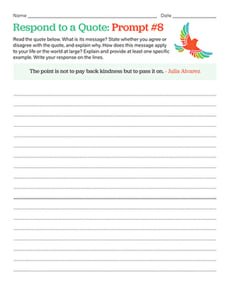 Respond to a Quote: Prompt #8