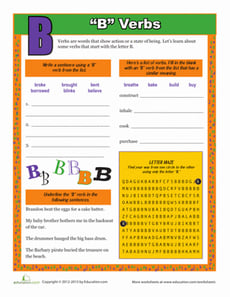 Verbs That Start With "B"