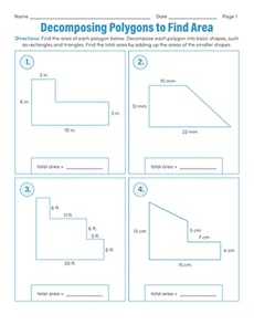 Decomposing Polygons to Find Area