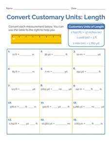 Convert Customary Units: Length