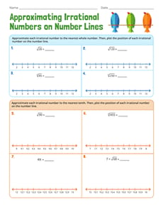 Approximating Irrational Numbers on Number Lines