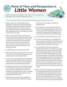 Targeted Reading Skills Practice: Point of View and Perspective in Little Women