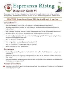 Novel Study: Esperanza Rising: Discussion Guide #1