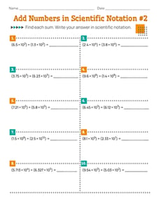 Add Numbers in Scientific Notation #2