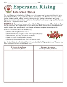 Novel Study: Esperanza Rising: Esperanza’s Homes