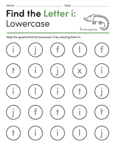Find the Letter i: Lowercase
