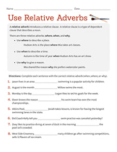 Use Relative Adverbs
