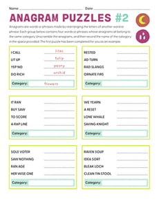 Anagram Puzzles #2
