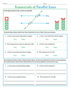 Transversals of Parallel Lines