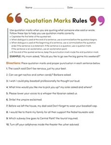 Quotation Mark Rules