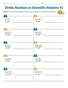 Divide Numbers in Scientific Notation #1
