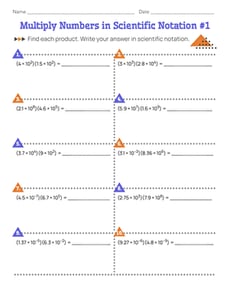 Multiply Numbers in Scientific Notation #1