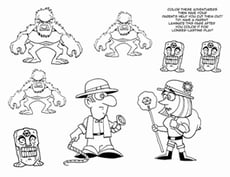 Cut and Paste Playsets: Island Explorers