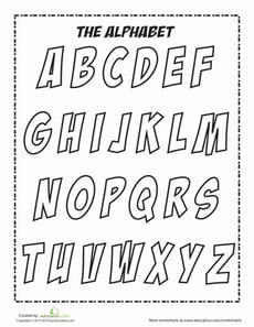 Alphabet Coloring Page