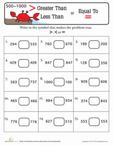 Greater Than, Less Than, Equal To? #3