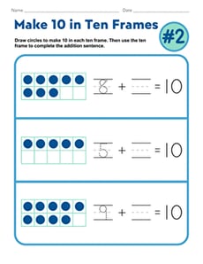Make 10 in Ten Frames #2