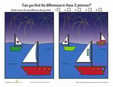 Find the Differences: 4th of July