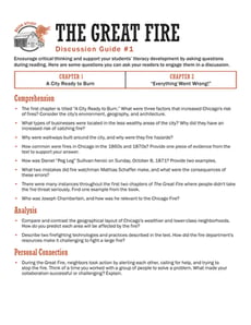 Book Study: The Great Fire: Discussion Guide #1