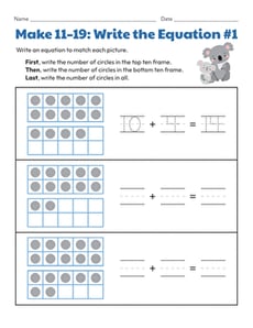 Make 11-19: Write the Equation #1