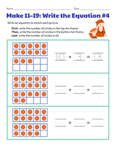 Make 11-19: Write the Equation #4
