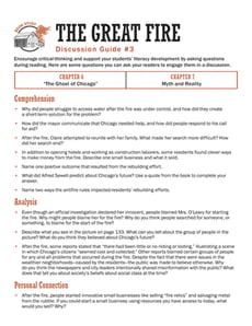 Book Study: The Great Fire: Discussion Guide #3