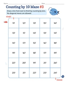 Counting by 10 Maze #3